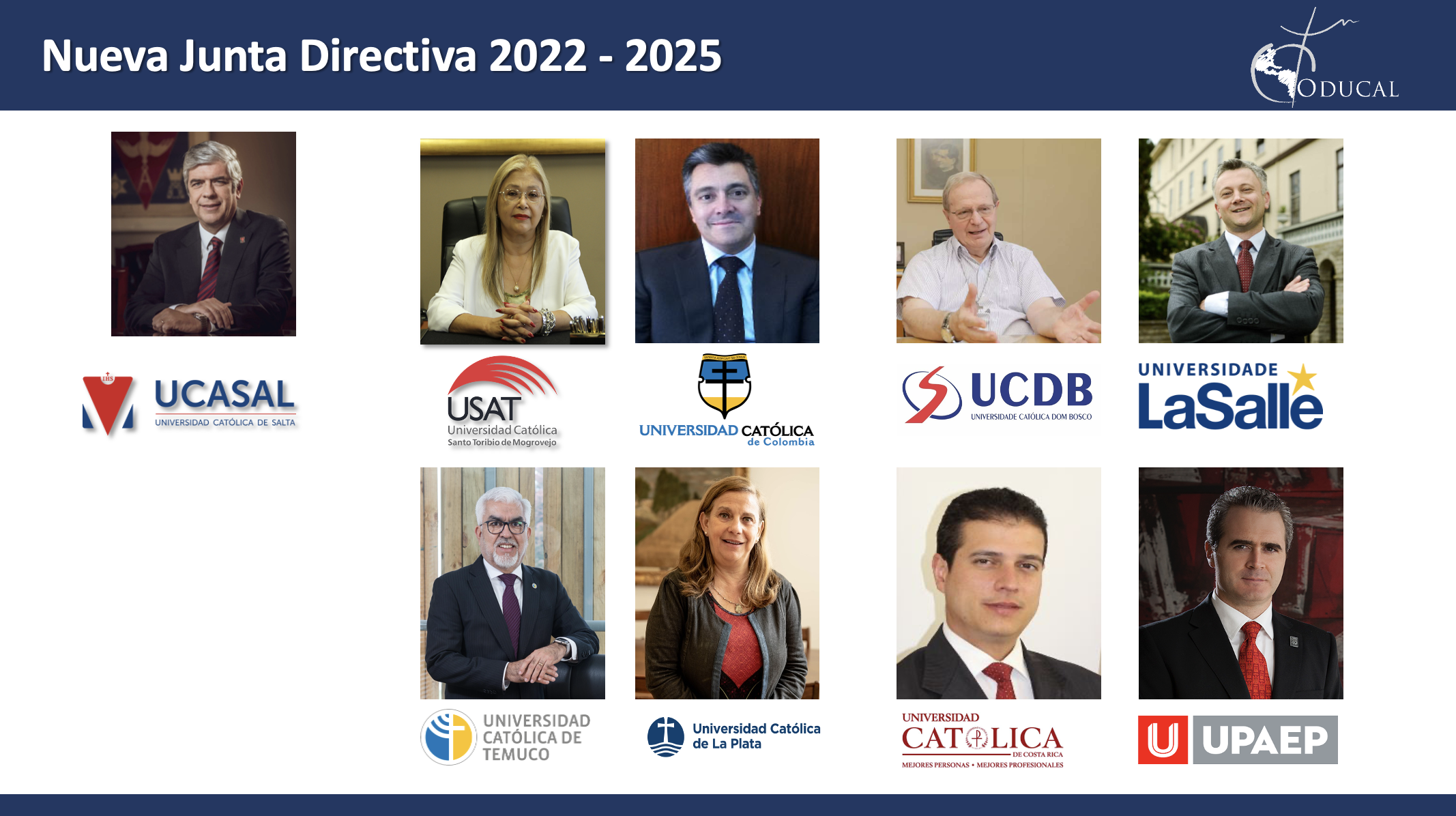 La ODUCAL presenta a su nueva Junta Directiva para el ciclo 2022-2025